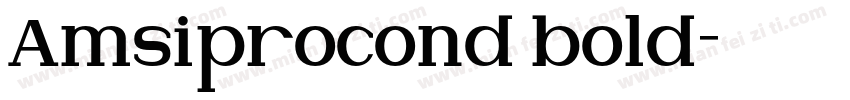 Amsiprocond bold字体转换